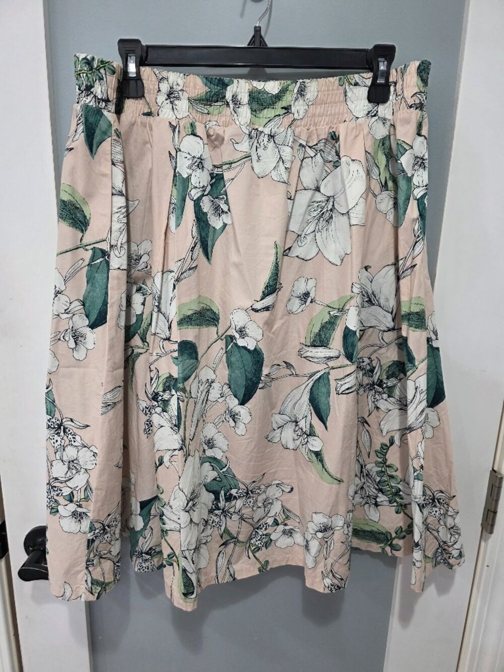 Cynthia Rowley Pink‎ Floral 100% Cotton Skirt Women’s XL Pockets